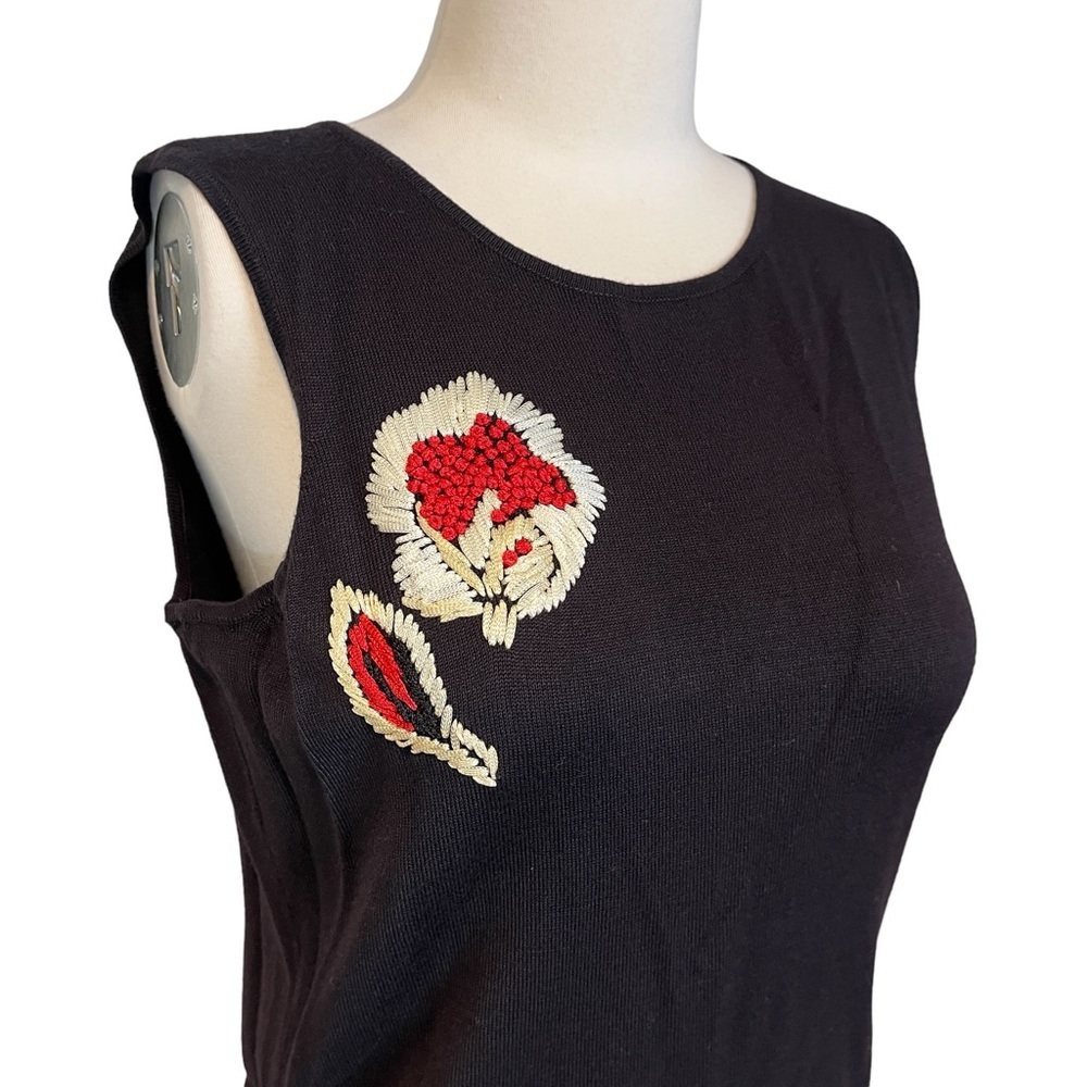 🌟EUC🌟2-Piece Nouveau Embroidered Floral Sweater Set Sz S/M - Picture 3 of 11